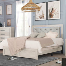 Load image into Gallery viewer, Crown Mark Furniture Jaylen Queen Upholstered Panel Bed in Gray
