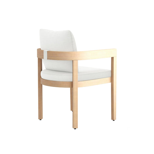 Wesley - Patio Side Chair With Cushion (Set of 2) - White