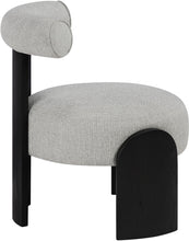 Load image into Gallery viewer, Calder - Linen Textured Fabric Upholstered Accent Chair - Painted Black Base
