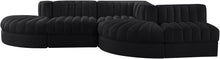 Load image into Gallery viewer, Rummi - Rounded Velvet Performance Fabric Upholstered 5 Piece Modular Sectional
