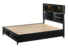 Load image into Gallery viewer, Crown Mark Furniture Fallon Queen Platform Bed with Storage in Black B4288-Q
