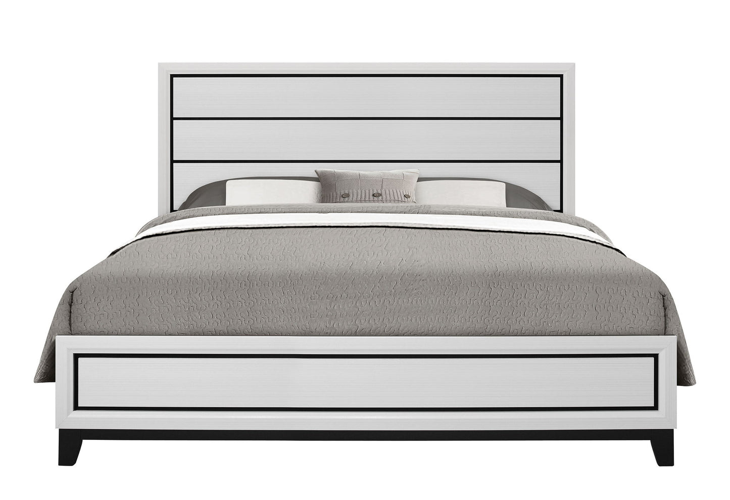 Kate - King Bed Headboard & Footboard - White