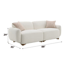 Load image into Gallery viewer, Darius - Boucle Sofa With 2 Toss Pillows - Beige
