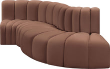 Load image into Gallery viewer, Arc - Faux Leather 4 Piece L-Shaped Modular Sofa
