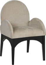 Load image into Gallery viewer, Waldorf - Chenille Dining Arm Chair With Black Legs
