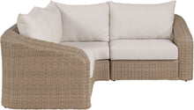 Load image into Gallery viewer, Seacrest - Olefin Water Resistant Fabric And Wicker 3 Piece Outdoor Patio Modular Sectional
