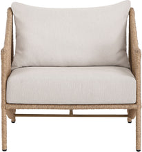 Load image into Gallery viewer, Coastline - Olefin Water Resistant Fabric And Wicker Outdoor Patio Accent Chair - Beige
