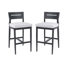 Load image into Gallery viewer, Modern Outdoor Bar Stools With Backrest And Footrest (Set of 2)

