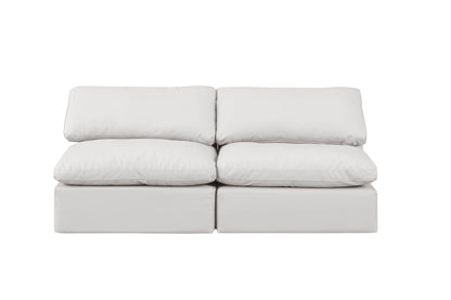 Indulge - Faux Leather 2 Seat Modular Armless Sofa