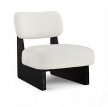 Load image into Gallery viewer, Vetra - Linen Textured Fabric Upholstered Accent Chair With Black Base
