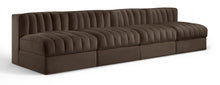Load image into Gallery viewer, Rummi - Armless Velvet Performance Fabric Upholstered 4 Piece Modular Sofa
