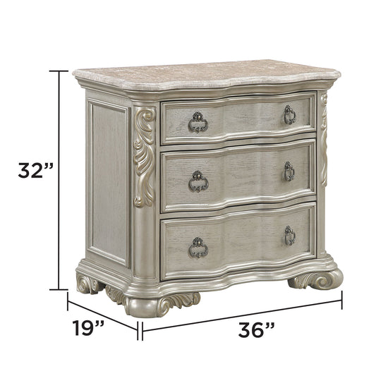 Bella - Nightstand - Champagne