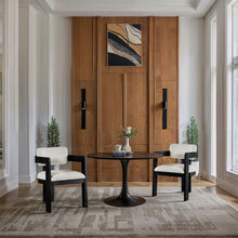 Load image into Gallery viewer, Sacha - Linen Dining Chair With Black Base (Set of 2)
