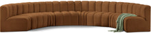 Load image into Gallery viewer, Arc - Velvet 8 Piece U-Shaped Modular Sofa - Saddle

