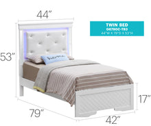 Load image into Gallery viewer, Bed With LED Light Accents Headboard
