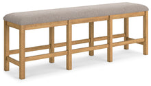 Load image into Gallery viewer, Havonplane - XL Counter Height Upholstered Dining Bench - Brown
