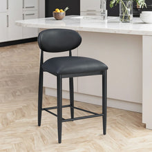 Load image into Gallery viewer, Riccio - Faux Leather Stool - Black Frame
