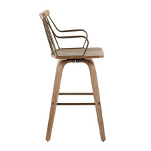 Load image into Gallery viewer, Preston - Farmhouse Counter Stool - White Washed / Antique Copper
