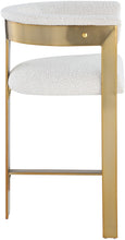 Load image into Gallery viewer, Romeo - Boucle Counter Stool With Gold Base (Set of 2)
