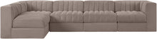 Load image into Gallery viewer, Rummi - Velvet Performance Fabric Upholstered 5 Piece Modular Sectional, L-Shaped (Right)
