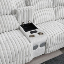 Load image into Gallery viewer, U61 - Corduroy Power 3 Piece Sectional With Bluetooth Speaker, And Wireless Charger - Gray
