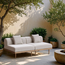 Load image into Gallery viewer, Laguna - 2 Piece Resilient Water Resistant Fabric 71" Outdoor Patio Armless Modular Loveseat
