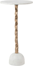Load image into Gallery viewer, Helix - Genuine Marble Top And Aluminum Base End / Side Table
