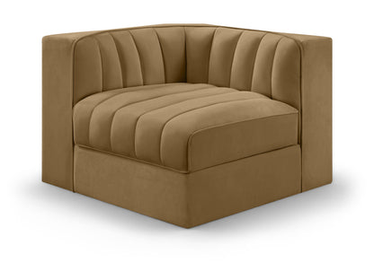 Rummi - Velvet Performance Fabric Upholstered Modular Corner Chair
