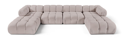 Orin - Velvet 6 Piece Modular Double Chaise Sectional