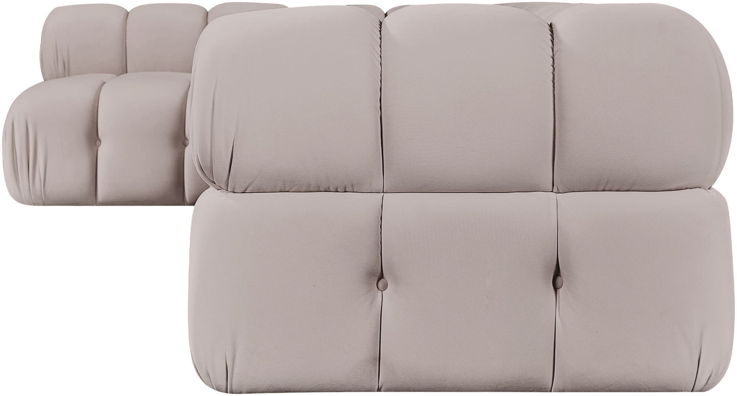 Orin - Velvet 5 Piece Modular Sectional