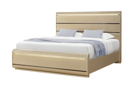 Genesis - Queen Bed Headboard - Gold