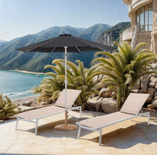 Load image into Gallery viewer, Fiji - Aluminum Patio Umbrella With Round Teak And White Base
