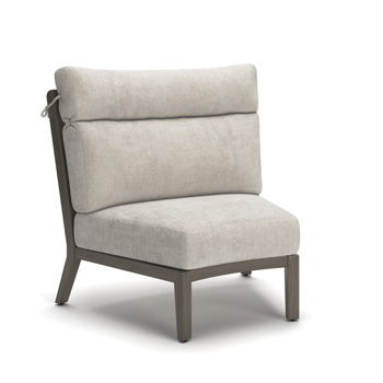 Point Sur - Armless Chair With Cushion - Beige / Brown - Ego Home Furniture