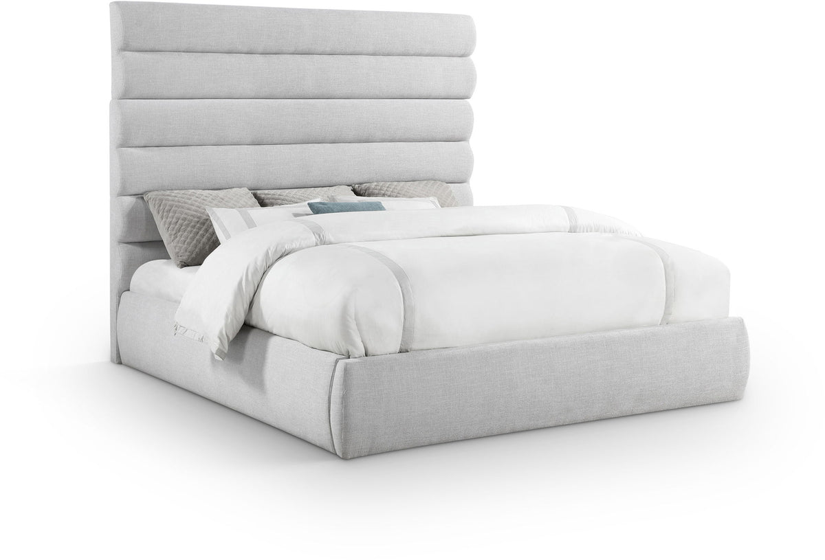 Adam - Linen Fabric Bed With 70.5" Headboard
