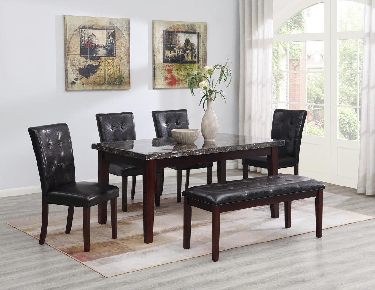 D128 - Bench - Black / Dark Brown