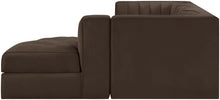 Load image into Gallery viewer, Rummi - Velvet Performance Fabric Upholstered 4 Piece Modular Sectional, With Reverse Corner Chair
