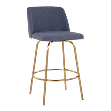 Load image into Gallery viewer, Toriano - Contemporary, Fixed Height Counter Stool With Swivel With Round Footrest (Set of 2)
