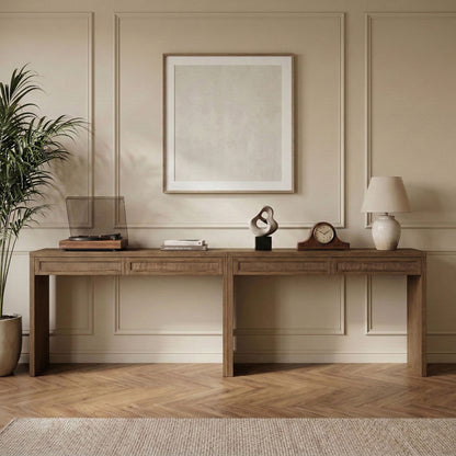 Avro - Solid Wood And Oak Veneer Desk