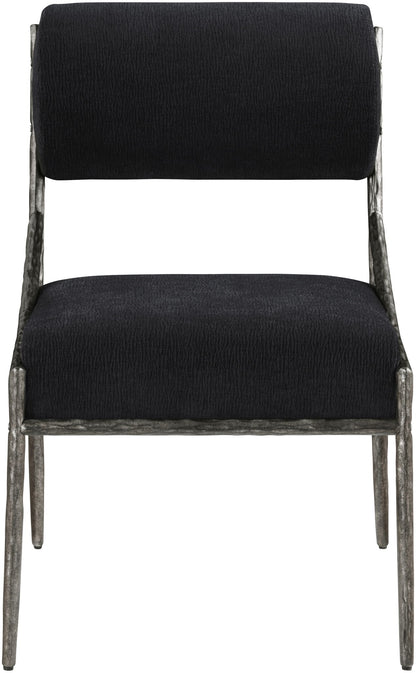 Bastille - Upholstered Dining Side Chair (Set of 2) - Silver Frame