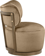 Load image into Gallery viewer, Elara - Velvet Upholstered Swivel Accent Chair - Stained Brown
