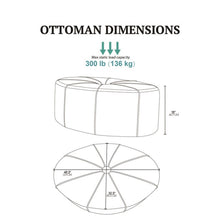 Load image into Gallery viewer, Modern Style Large Cocktail Ottoman
