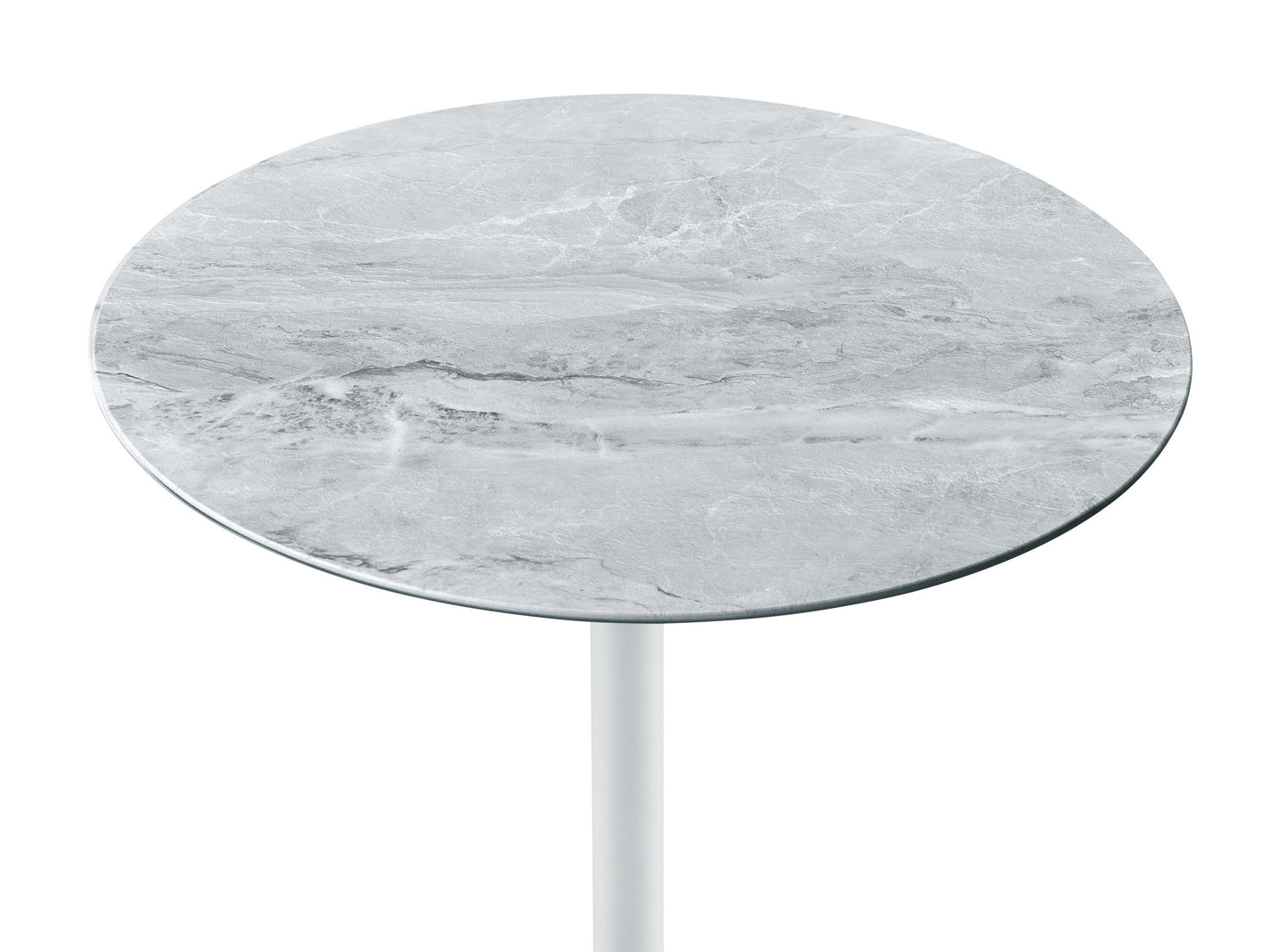 Orbit - End Table With Height Adjustable Marble Textured Top - Gray