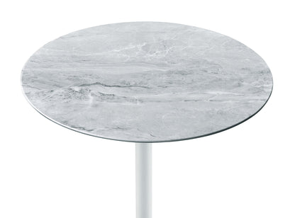 Orbit - End Table With Height Adjustable Marble Textured Top - Gray