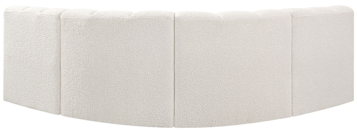 Arc - Boucle Fabric 4 Piece Corner Modular Sofa