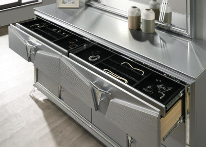 B024 - Chest - Olive Shimmer Silver