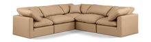 Load image into Gallery viewer, Indulge - Faux Leather 5 Piece Modular Corner Sectional - Tan
