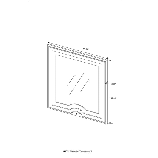 Isaiah - Mirror With Upholstered Frame And LED Lighting