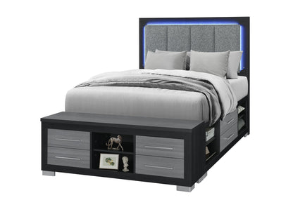 Emma - Full Bed Siderail - Gray / Black