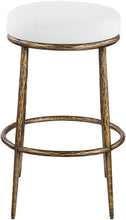 Load image into Gallery viewer, Ferro - Performance Fabric Upholstered Backless Bar Stool - Antique Brass
