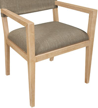 Load image into Gallery viewer, Avon - Linen Textured Performance Fabric Upholstered Dining Arm Chair
